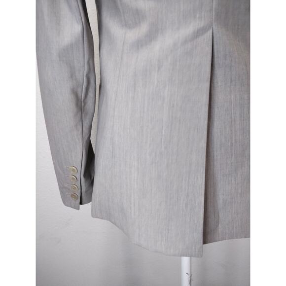 Theory Gray Wool Blend Double Button Notched Lapel Blazer Size 6 - Picture 7 of 10